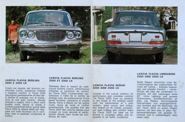 Lancia Flavia 2000 Modelprogram 1969 Carbrochure (0918)